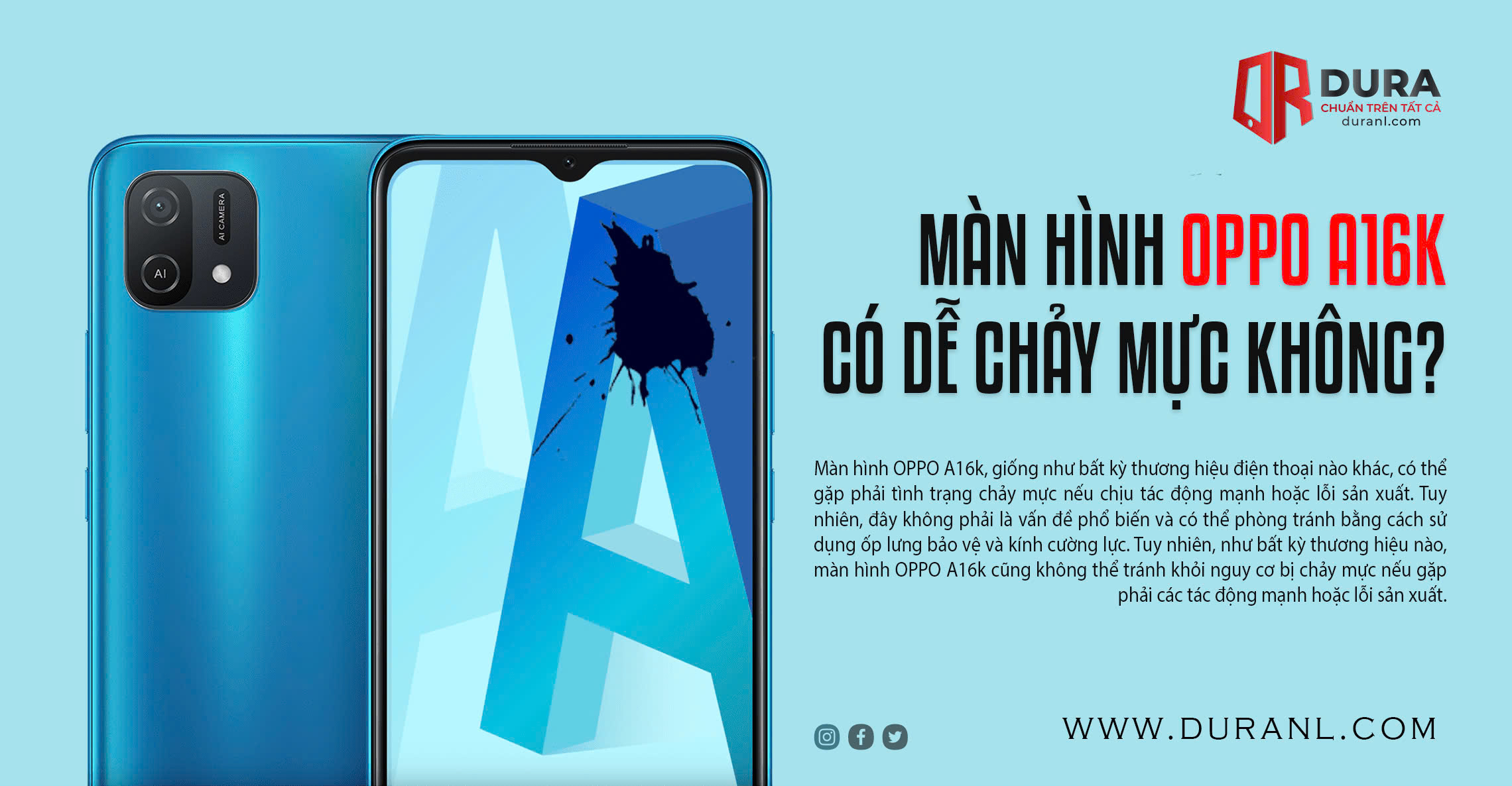 Màn Hình OPPO A16k Có Dễ Chảy Mực Không?