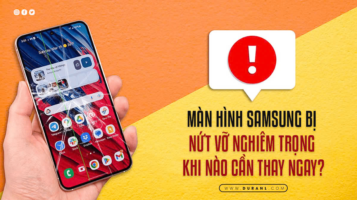 Màn hình Samsung bị nứt vỡ nghiêm trọng: Khi nào cần thay ngay?