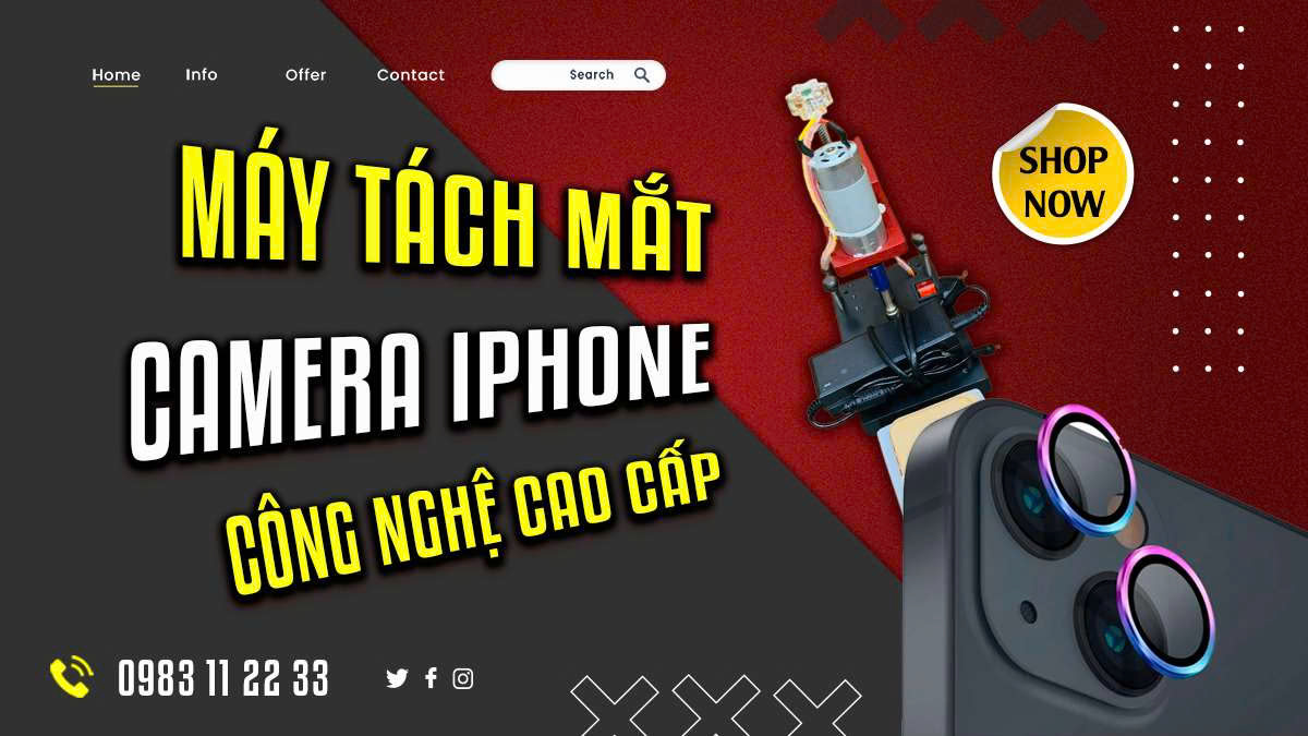 Giá máy tách lấy mắt camera điện thoại iPhone bao nhiêu tại tphcm?