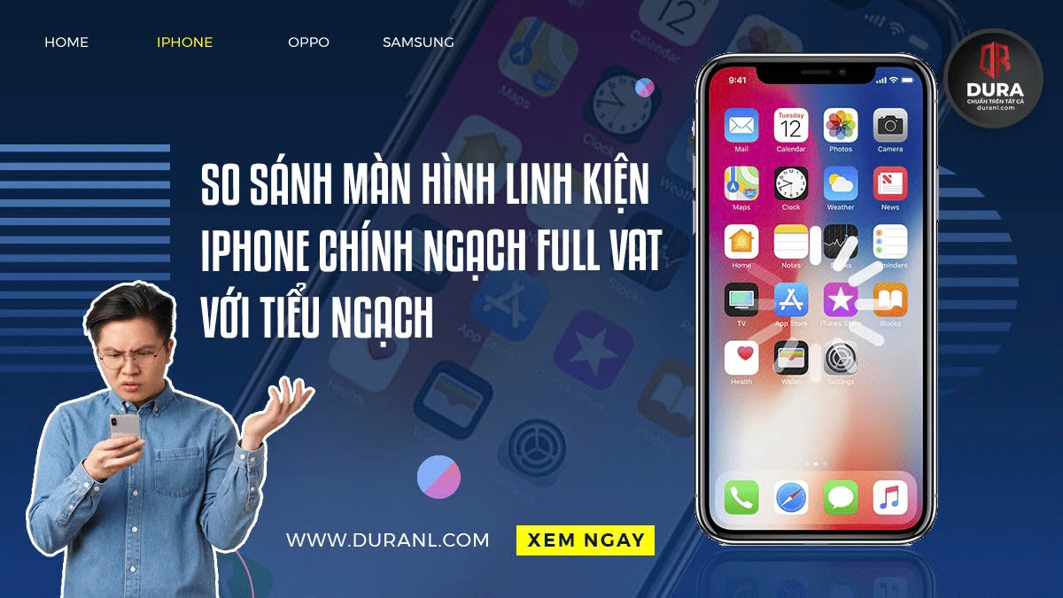 So sánh màn hình linh kiện iPhone chính ngạch full VAT với tiểu ngạch