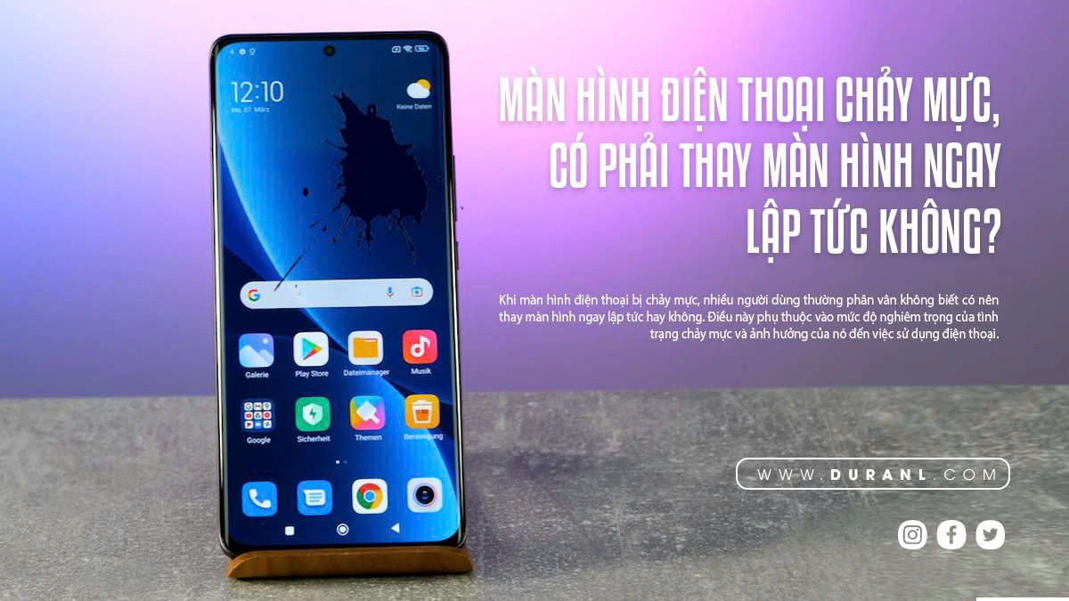 Màn hình điện thoại chảy mực, có phải thay màn hình ngay lập tức không?