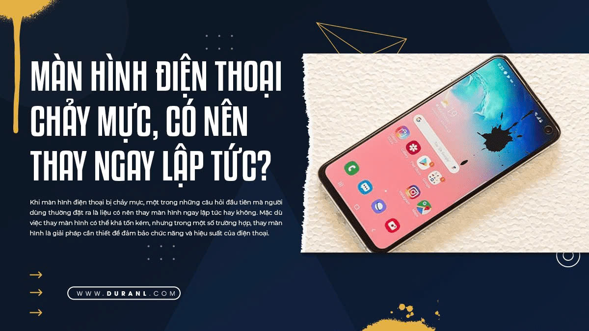 Màn hình điện thoại chảy mực, có nên thay ngay lập tức?