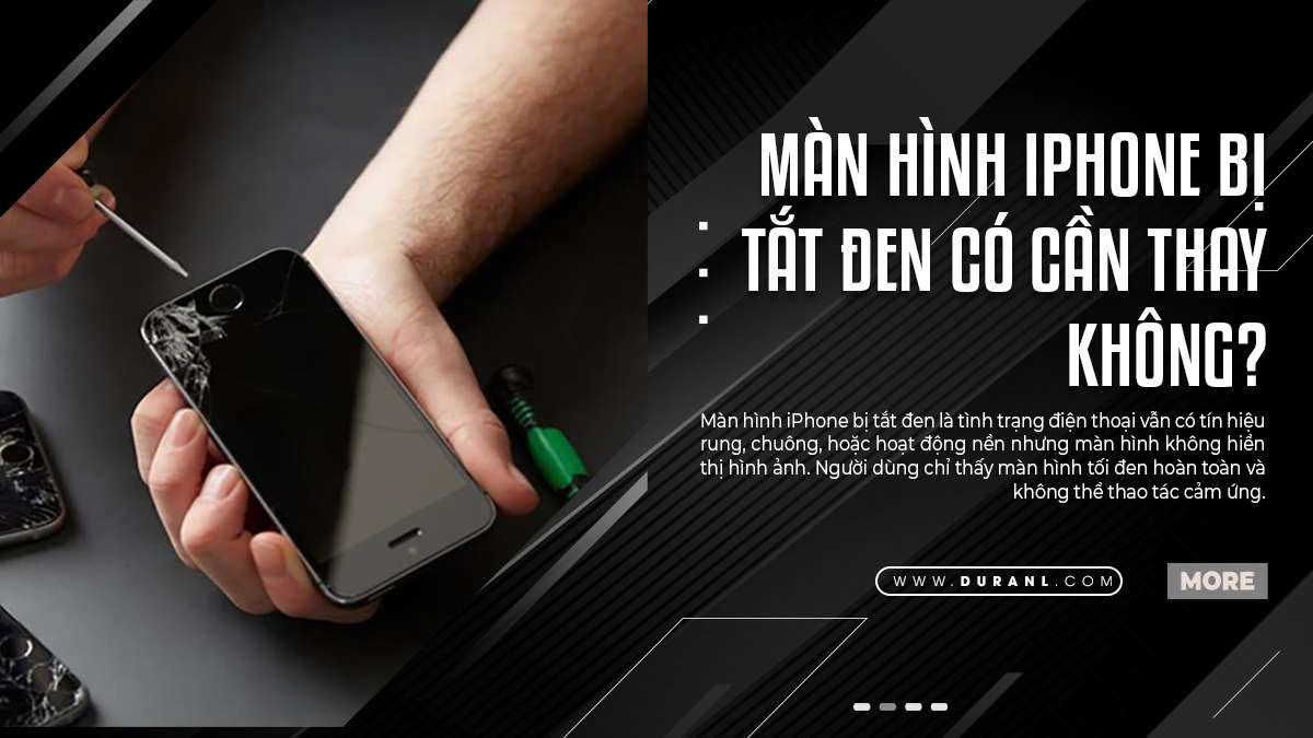 Màn hình iPhone bị tắt đen có cần thay không?