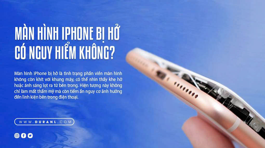 Màn hình iPhone bị hở có nguy hiểm không?