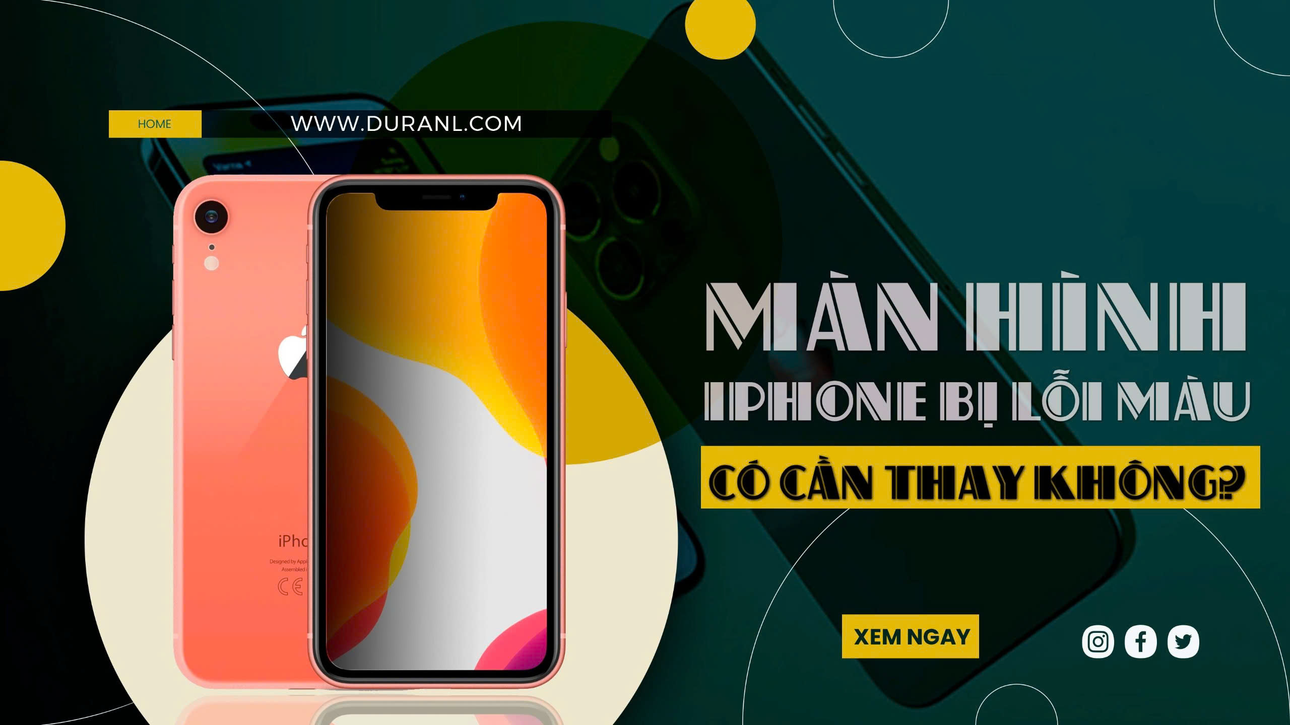 Màn hình iPhone bị lỗi màu có cần thay không?
