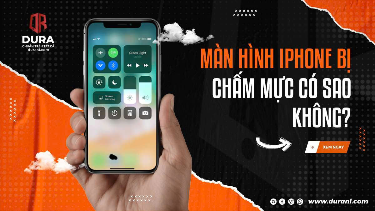 Màn hình iPhone bị chấm mực có sao không?