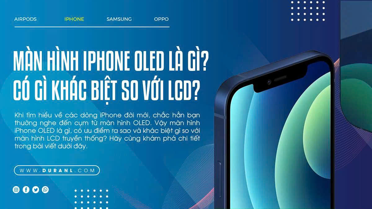 Màn hình iPhone OLED là gì? Có gì khác biệt so với LCD?