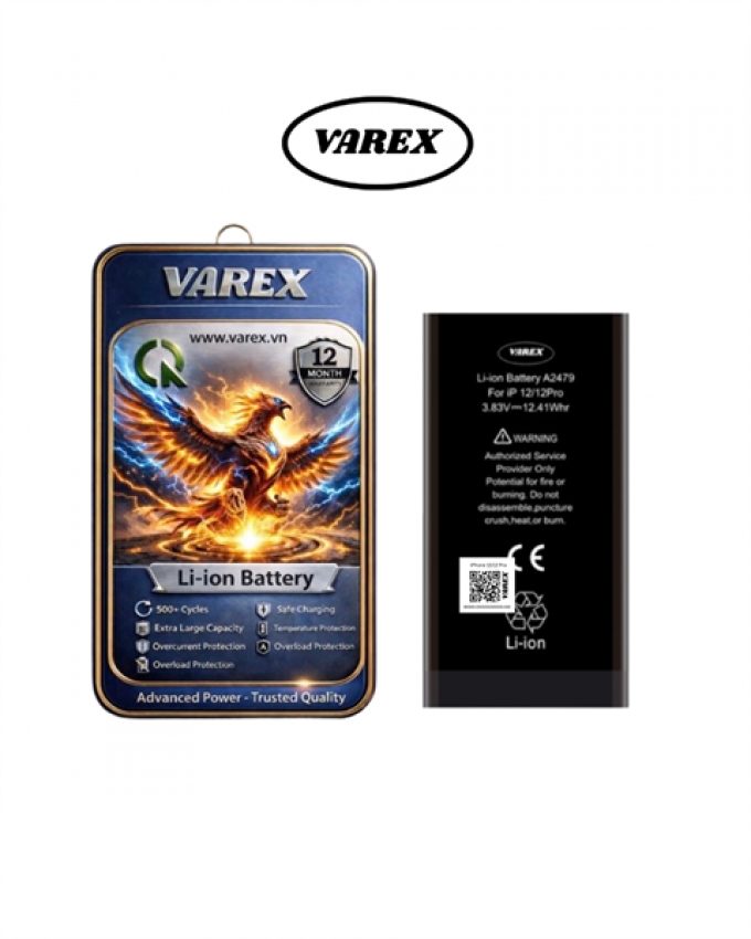 Cell VAREX Dung Lượng Cao IP 12/12 Pro