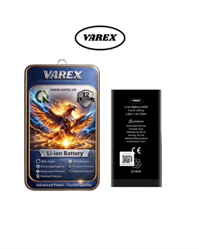 Cell VAREX Dung Lượng Cao IP 14 Plus