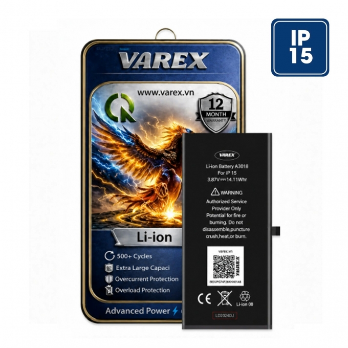 Cell VAREX Dung Lượng Cao IP 15