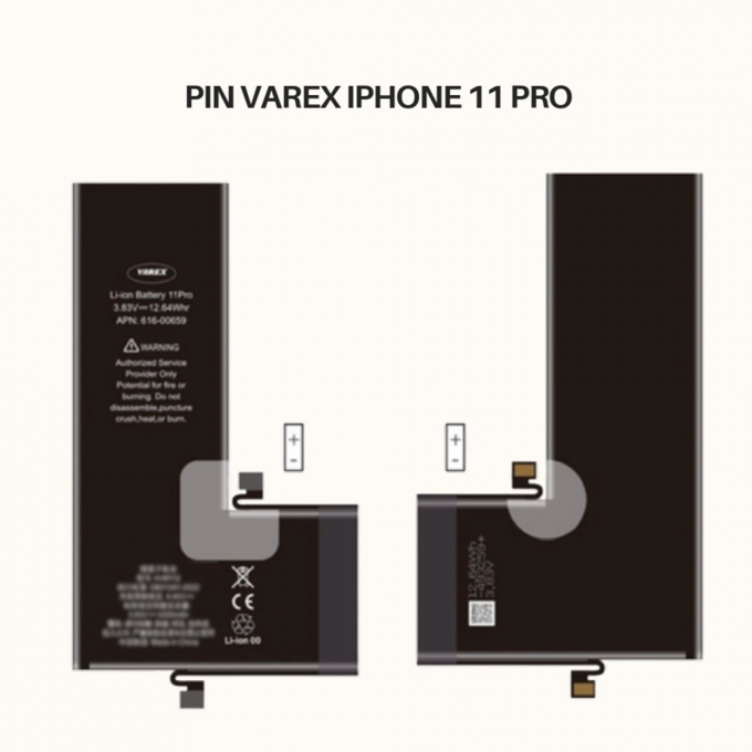 PIN VAREX Dung Lượng Cao IP 11 Pro