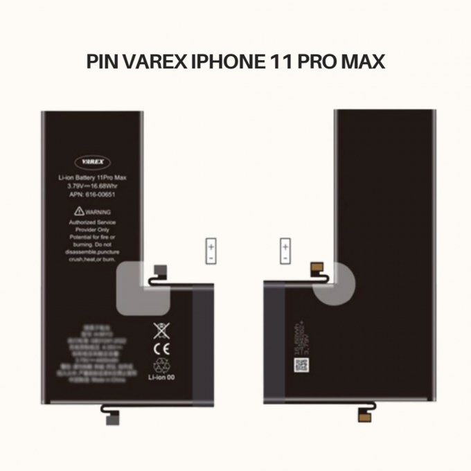 PIN VAREX Dung Lượng Cao IP 11 Pro Max