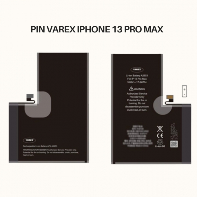 PIN VAREX Dung Lượng Cao IP 13 Pro Max