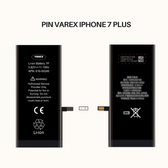 PIN VAREX Dung Lượng Chuẩn IP 7 Plus
