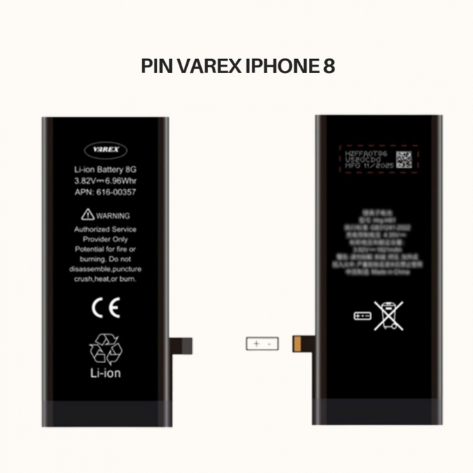 PIN VAREX Dung Lượng Chuẩn IP 8